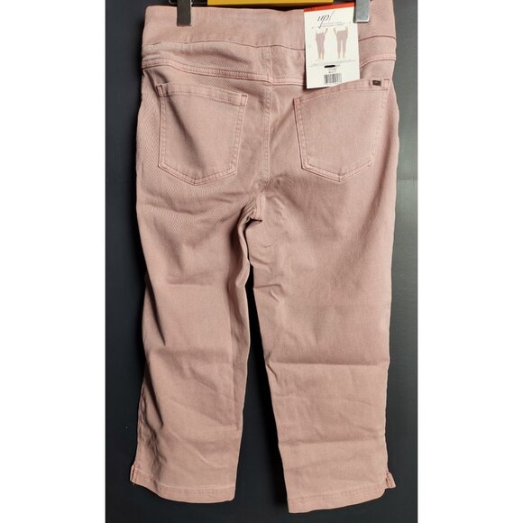 UP! Pink Pull On Crop Pants NWT Women’s Stretch Comfort Casual Trousers - Picture 6 of 8